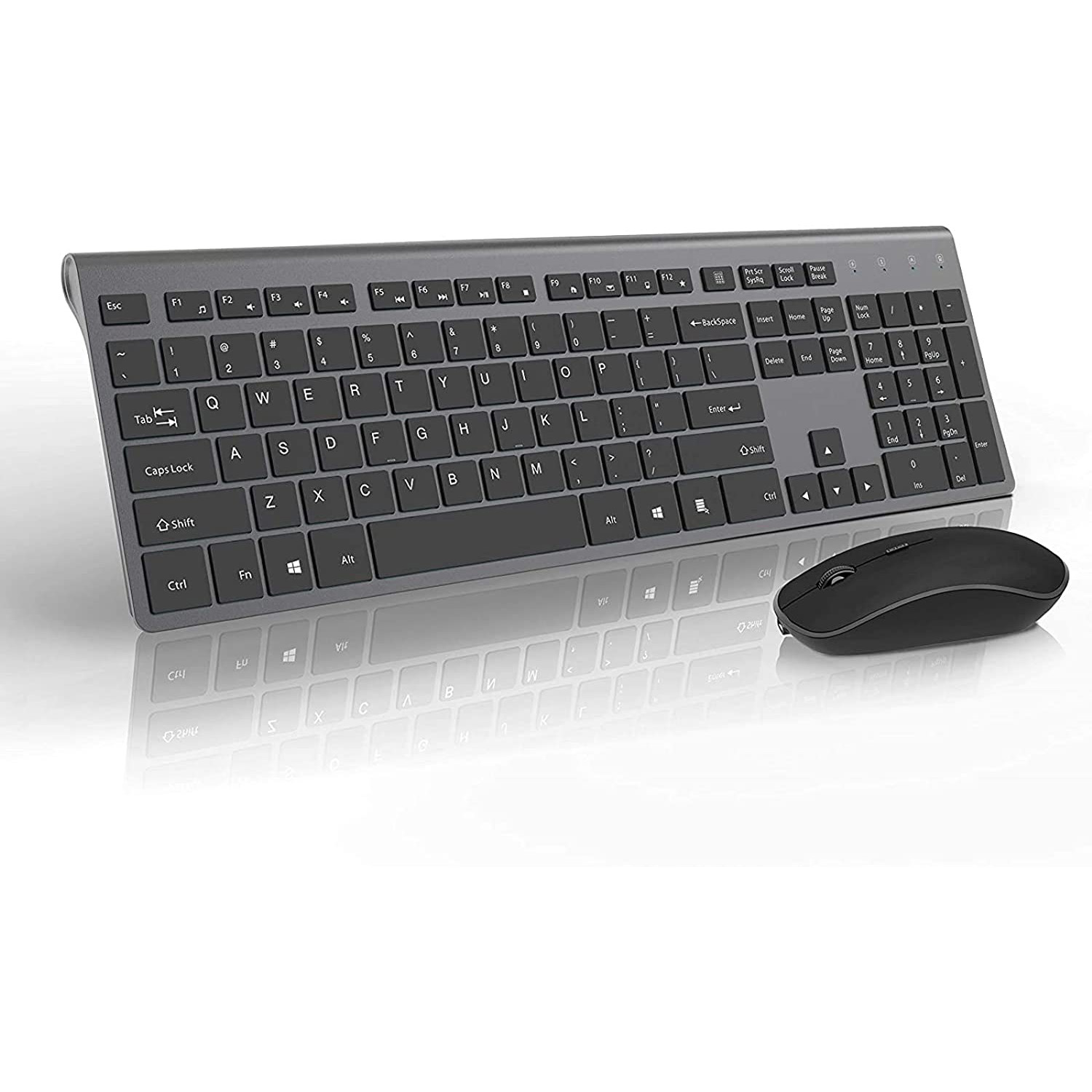 Gaming Keyboard Ergonomic - Rechargeable Wireless Keyboard Mouse 2.4G Full