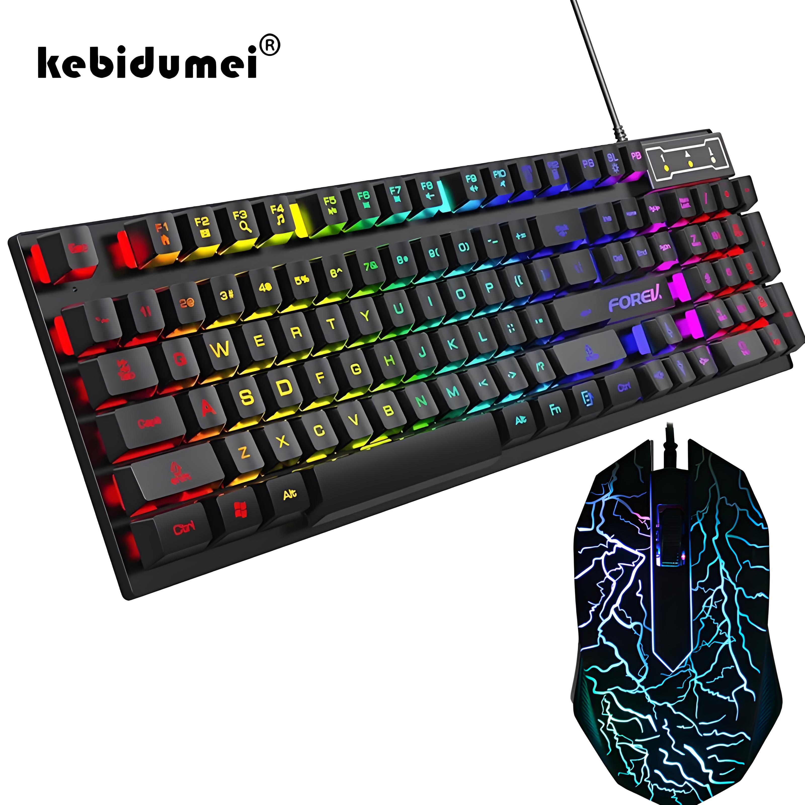 Gaming Keyboard Mouse Set - 104 key Wired Gaming Keyboard And