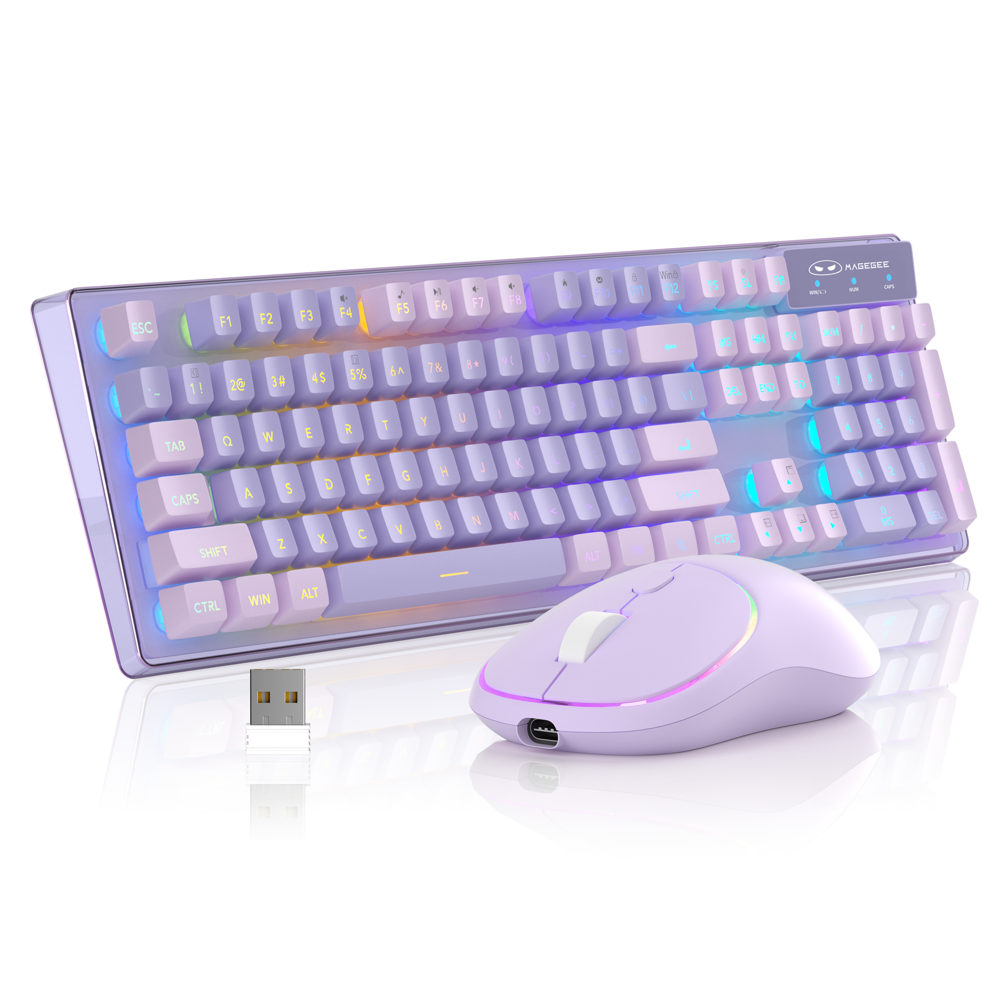 Keyboard Gaming Transparent - MageGee V550 Wireless Gaming Keyboard and