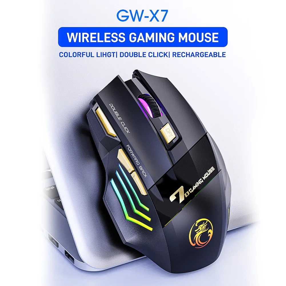 Gaming Keyboard Bluetooth - Wireless Gaming Mouse Portable Durable Silent
