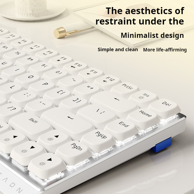 Gaming Keyboard Ergonomic - EWEADN 84 Keys Tri-Mode Low Profile