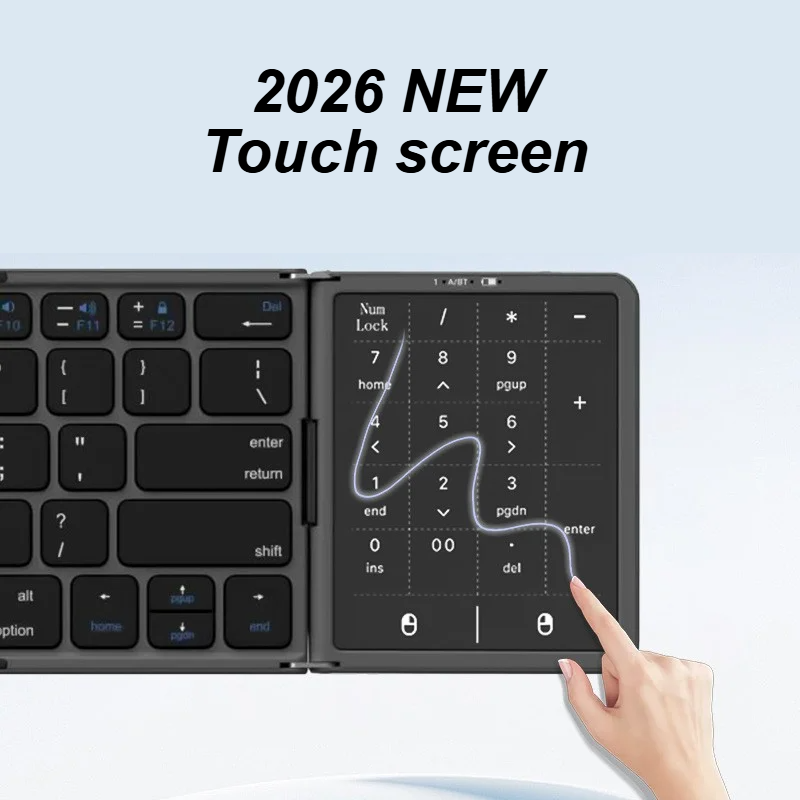 Gaming Keyboard Non Mechanical - New Three-Fold Folding Bluetooth Keyboard With