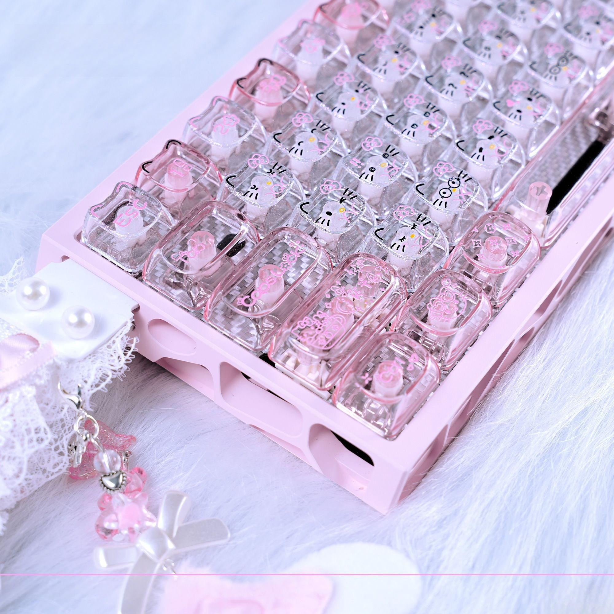 Anime Sanrio Hello Kitty Trans - Keyboard Gaming Transparent avis et prix