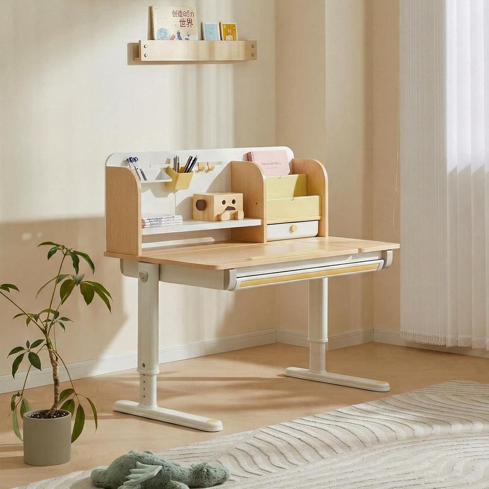 Adjustable Wooden Kids Desk wi - Wrist Rest Wood avis et prix