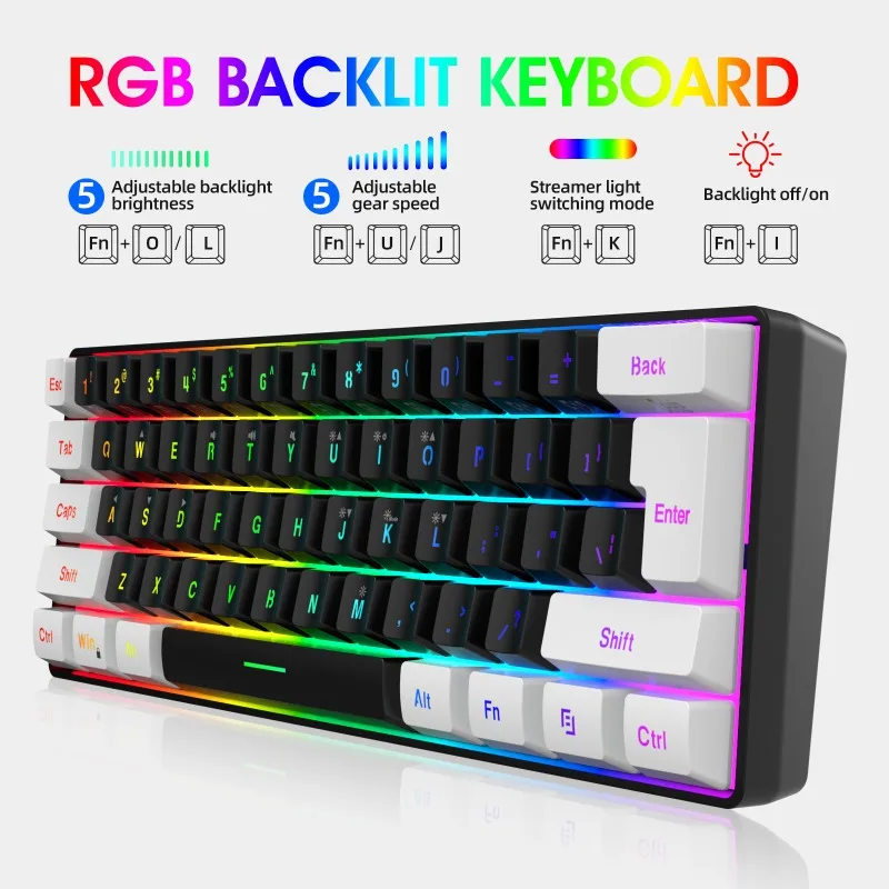 Keyboard and mouse 60% compute - Gaming Keyboard Mouse Set avis et prix