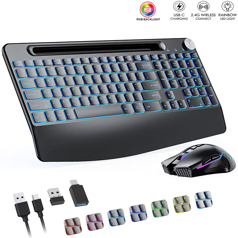 2.4G&Type-C Wireless Keyboard  - Gaming Keyboard Mouse Set avis et prix