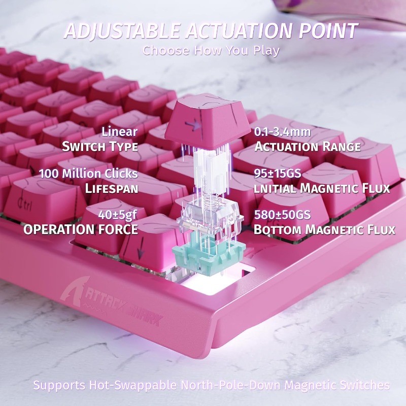 ATTACK SHARK X68 HE 8000Hz Rap - Keyboard Gaming Mac avis et prix