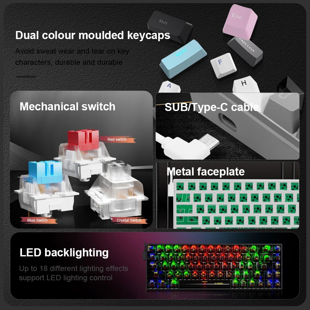 E-YOOSO Z686 USB Mini Slim Mec - Gaming Keyboard Mobile avis et prix