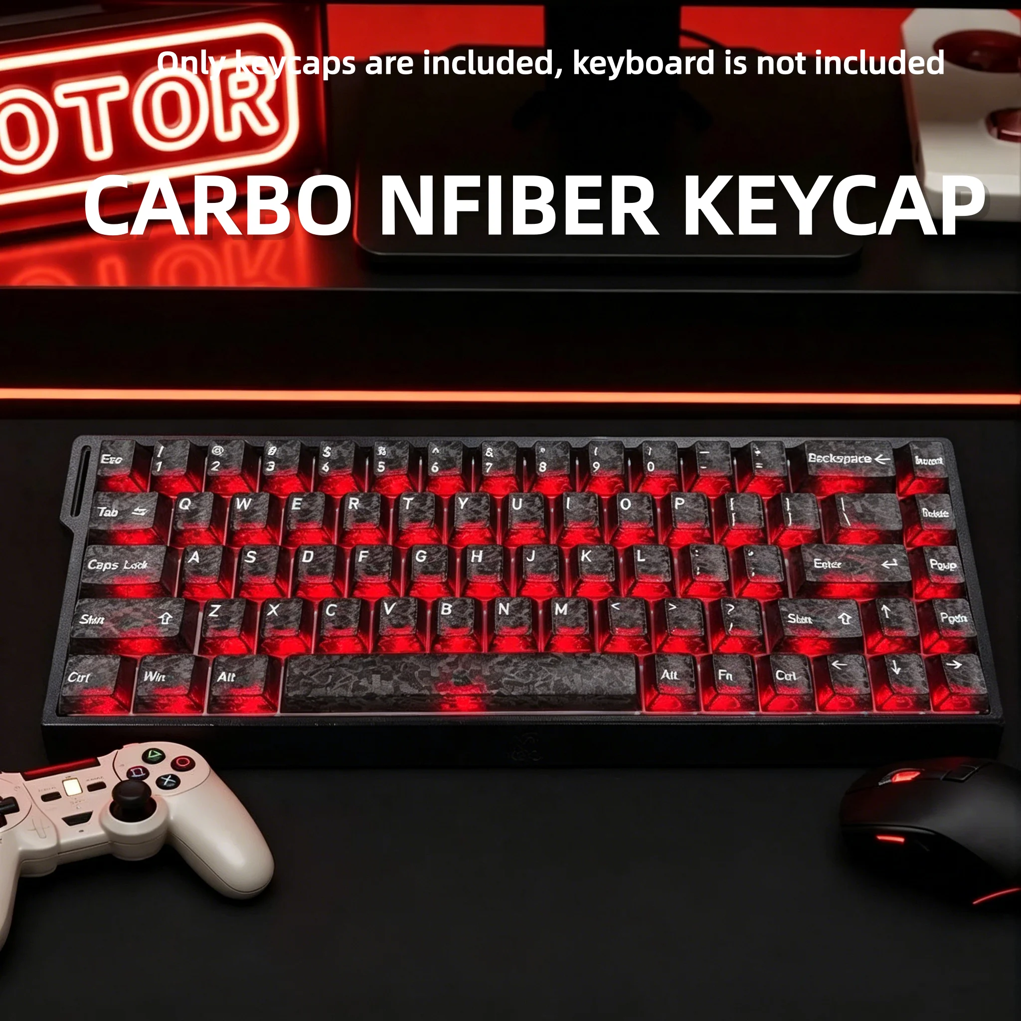 2026 New Forged Carbon Fiber T - Keyboard Gaming Transparent avis et prix