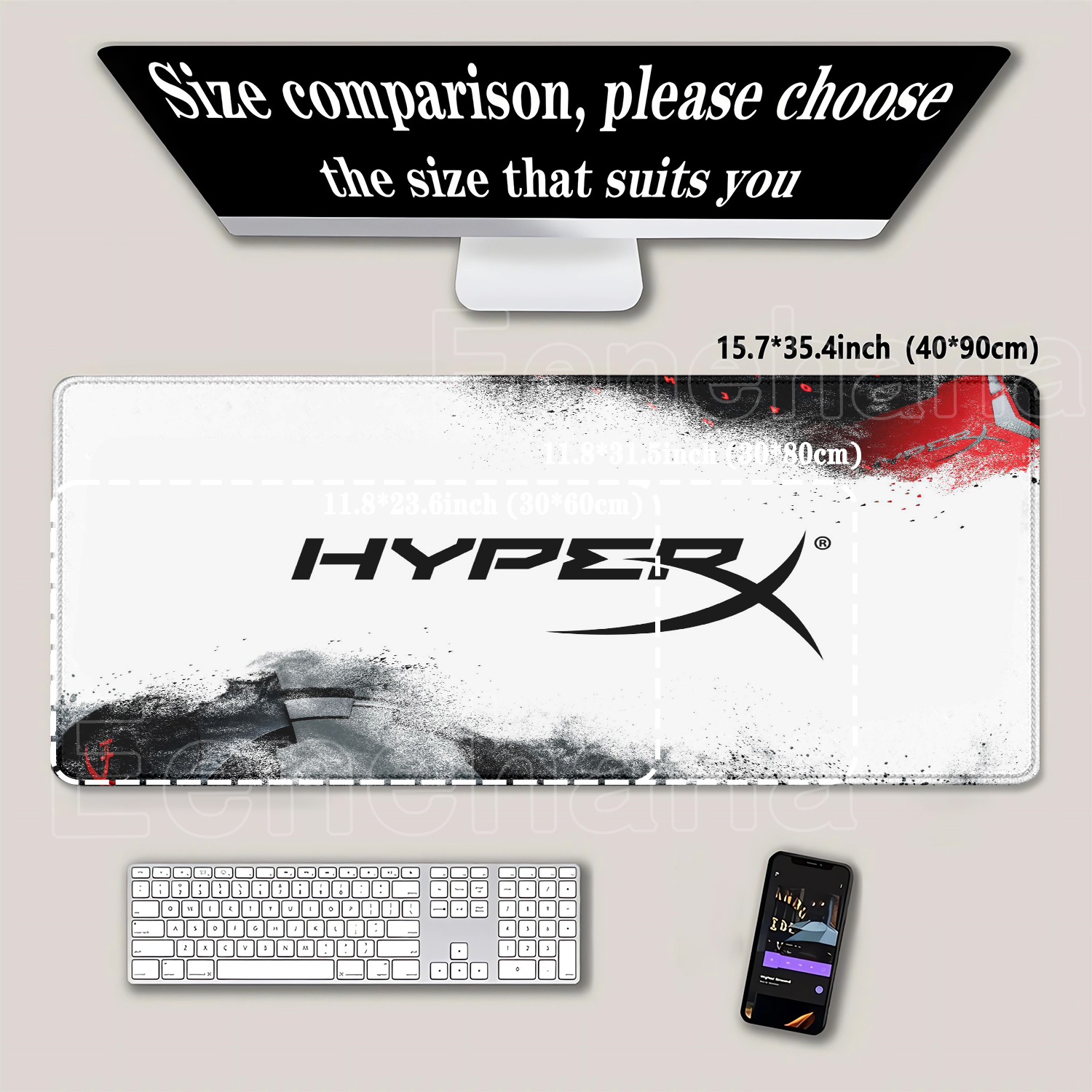 H-HyperX Mouse Pad Laptop Cool - Gaming Keyboard Hyperx avis et prix