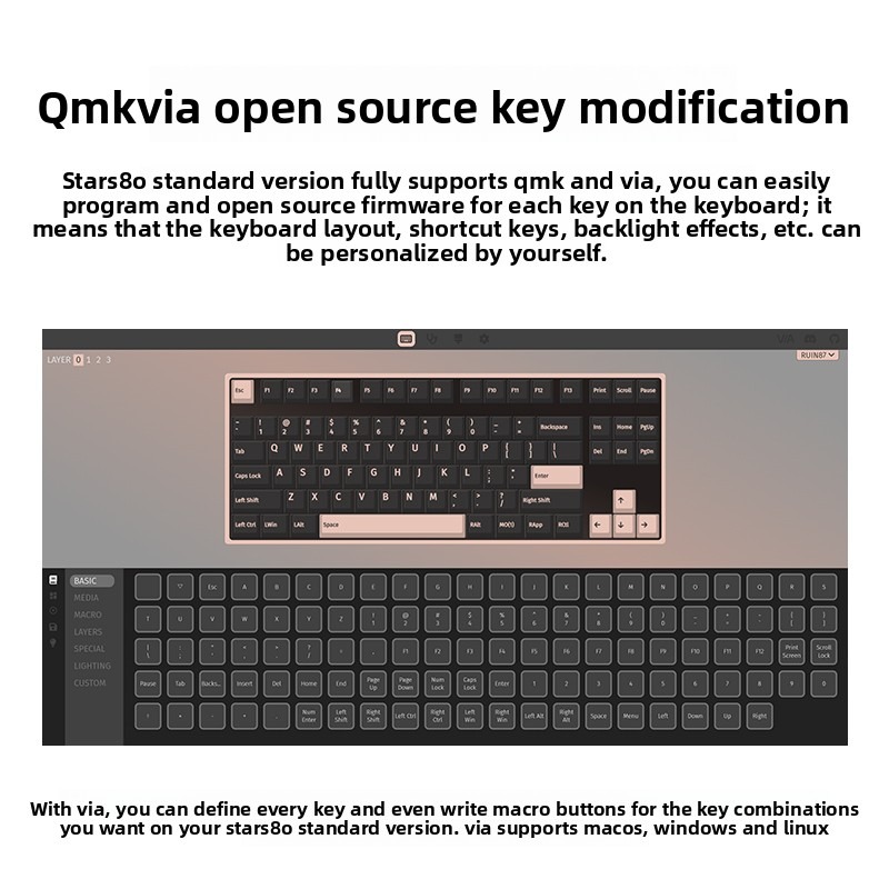 WEIKAV STARS80 TKL Mechanical  - Keyboard Gaming Mac avis et prix