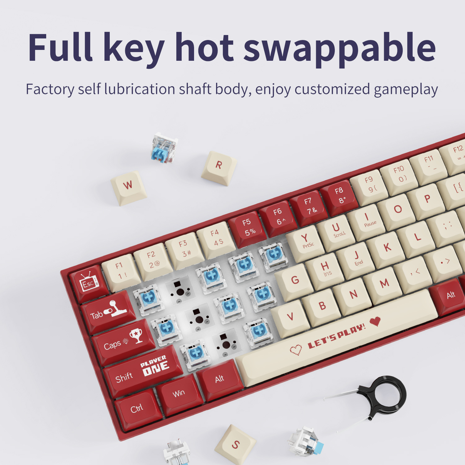 AJAZZ AK680 65% Wired Gaming M - Keyboard Gaming Transparent avis et prix