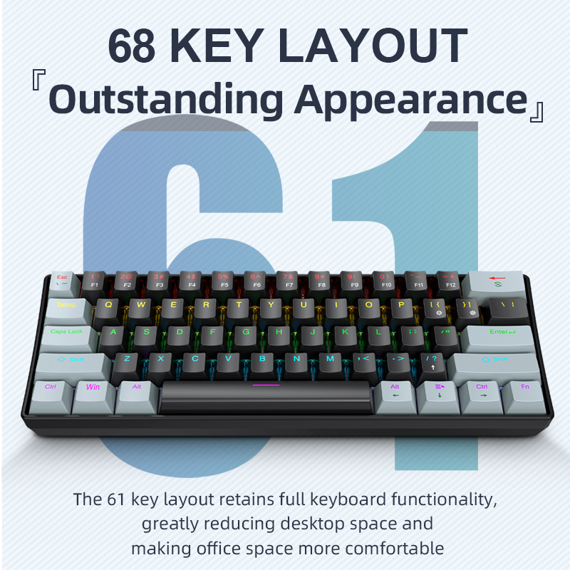 APAYADO K61 Mini Mechanical Ke - Keyboard Gaming Transparent avis et prix