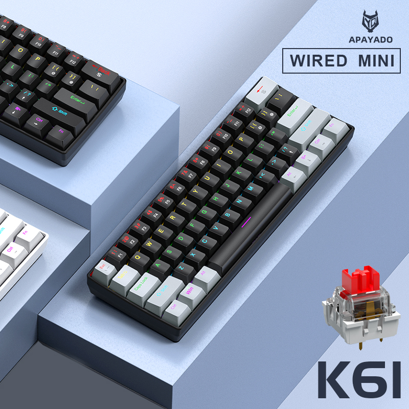 APAYADO K61 Mini Mechanical Ke - Keyboard Gaming Transparent avis et prix