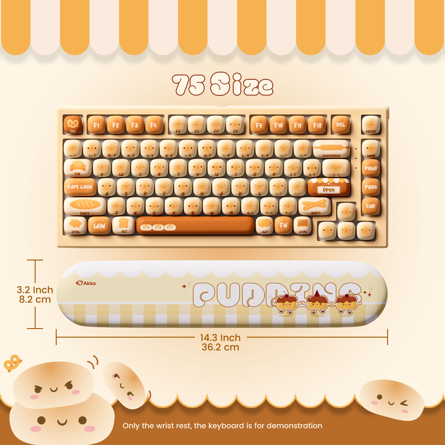 Akko Pudding Buns Keyboard Wri - Gaming Keyboard Ergonomic avis et prix