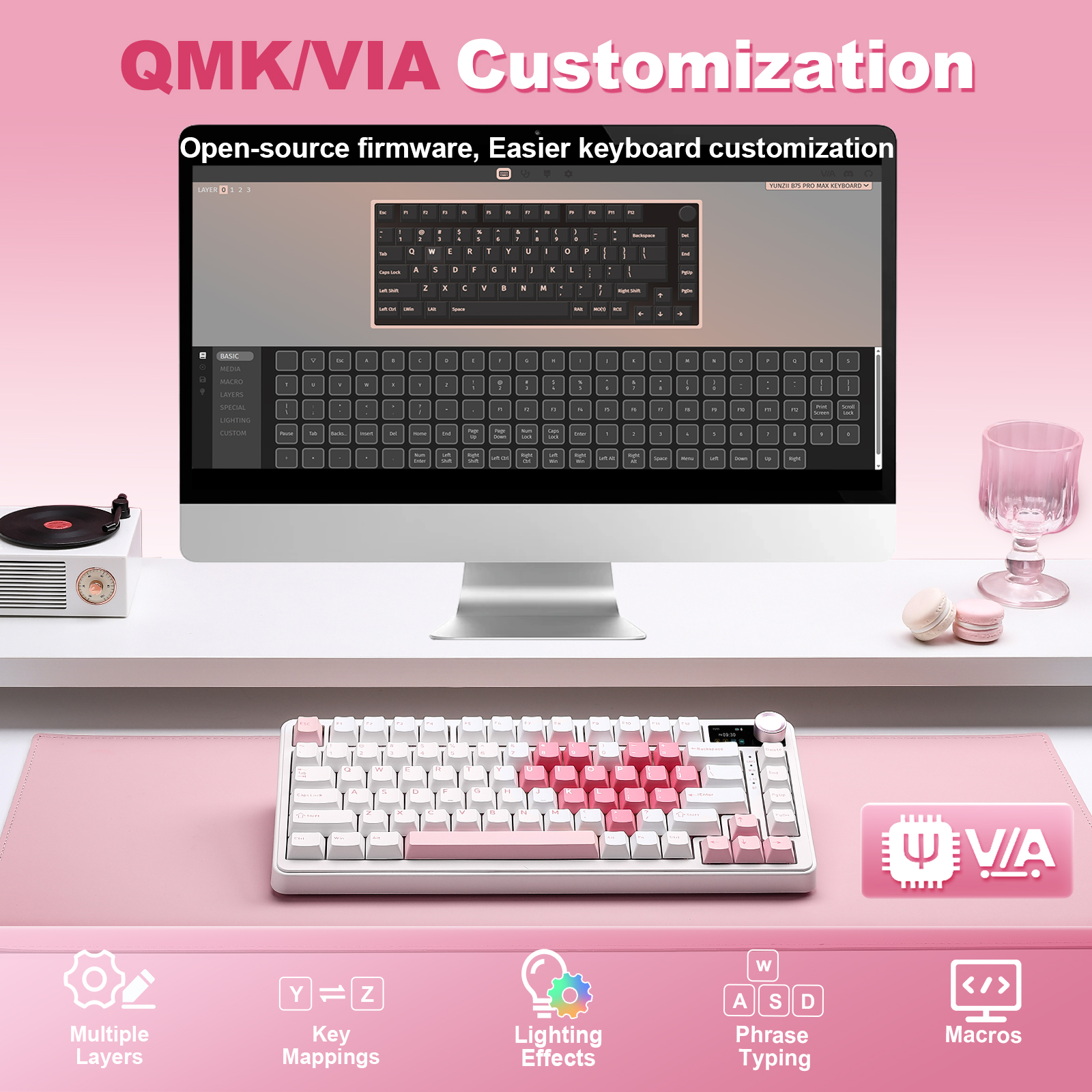 YUNZII B75 PRO MAX Wireless Me - Keyboard Gaming Mac avis et prix