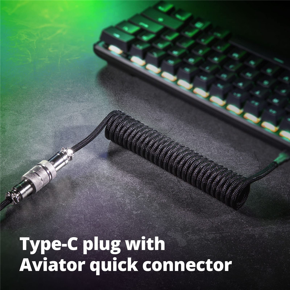 Mechanical Keyboard Coiled Cab - Gaming Keyboard Types avis et prix