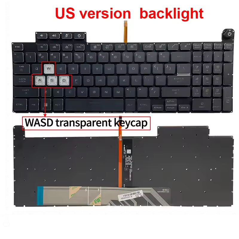 US Layout Keyboard With Backli - Gaming Keyboard Asus avis et prix
