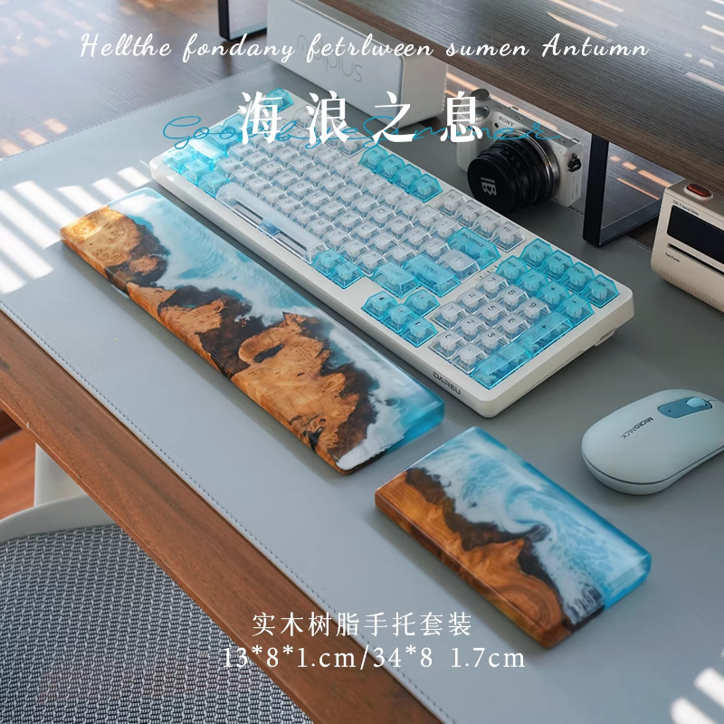 Handcrafted Ocean Wave Resin W - Wrist Rest Wood avis et prix