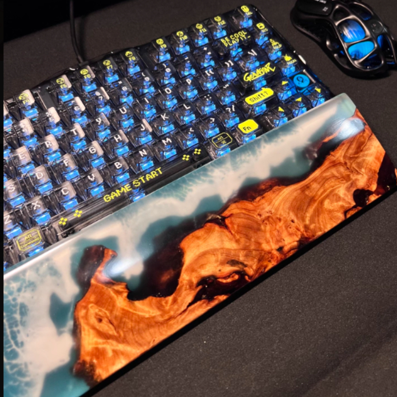 Handcrafted Ocean Wave Resin W - Wrist Rest Wood avis et prix