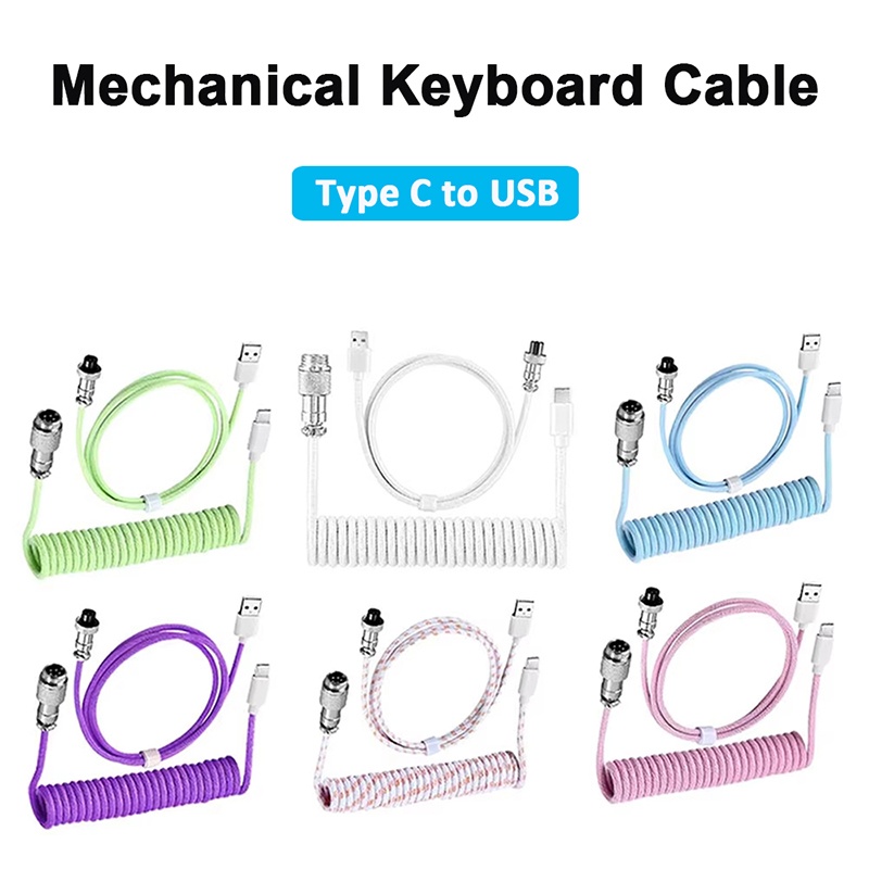 Mechanical Keyboard Coiled Cab - Gaming Keyboard Types avis et prix