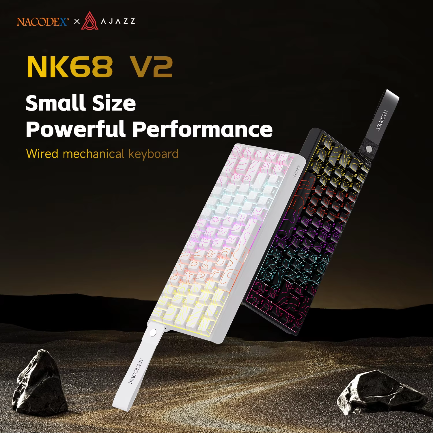 AJAZZ NK68V2 Single-Mode Wired - Keyboard Gaming Transparent avis et prix