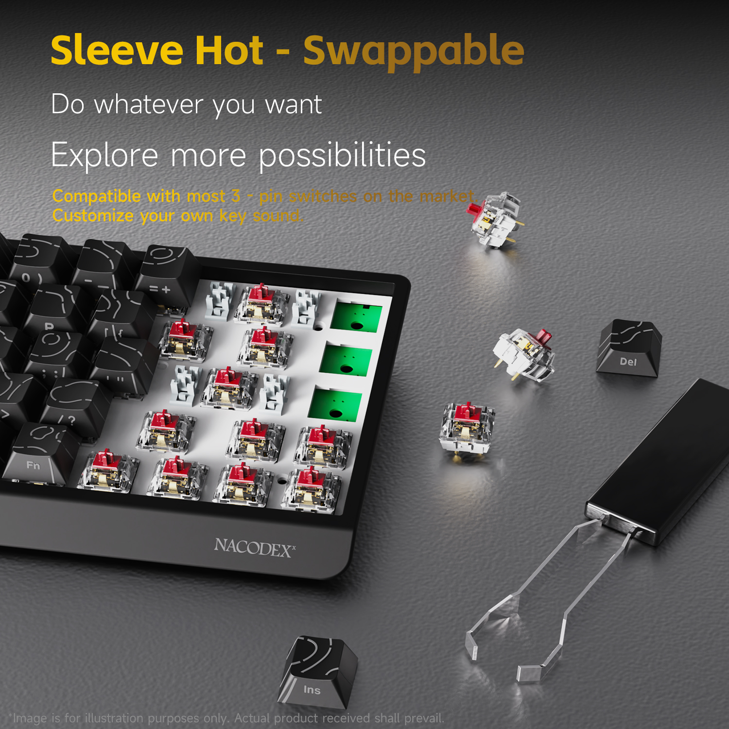 AJAZZ NK68V2 Single-Mode Wired - Keyboard Gaming Transparent avis et prix