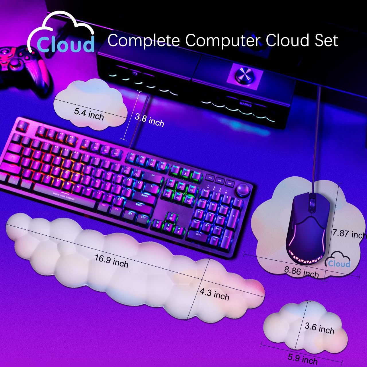 Ergonomic Cloud Wrist Rest wit - Gaming Keyboard Types avis et prix
