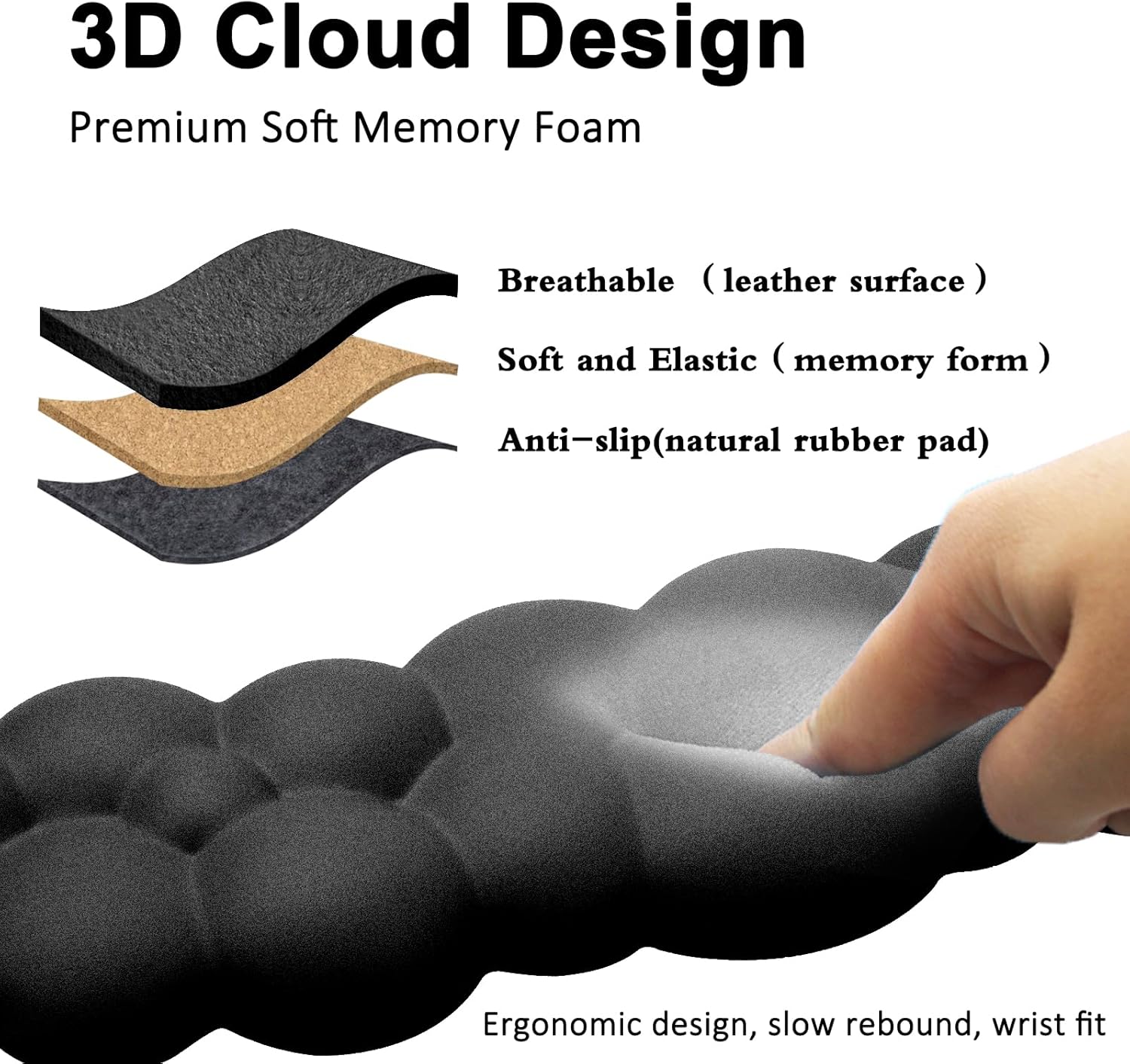 Ergonomic Cloud Wrist Rest Set - Gaming Keyboard Mouse Set avis et prix