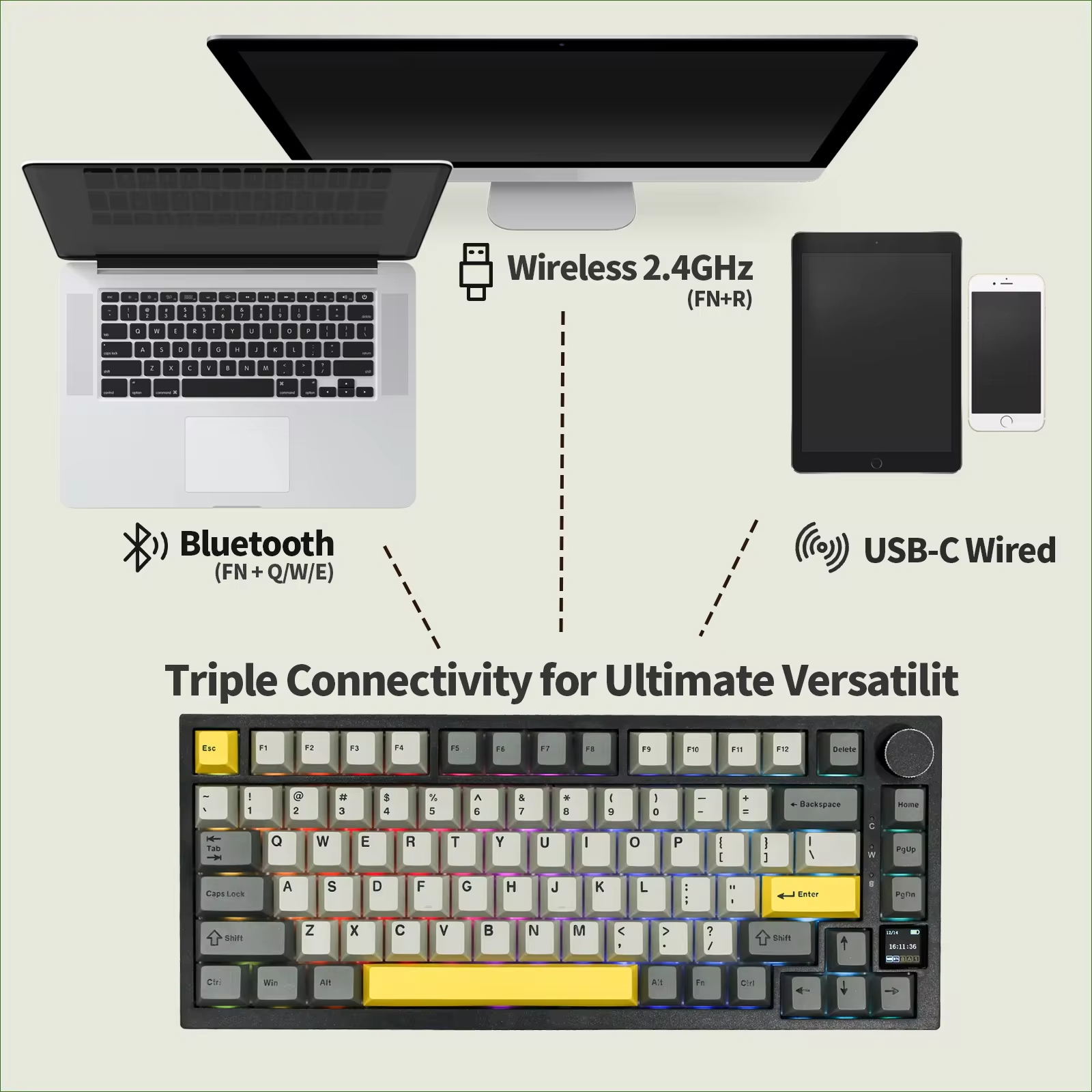 Ajazz AK820 Pro 75% Gasket-mou - Gaming Keyboard Mobile avis et prix