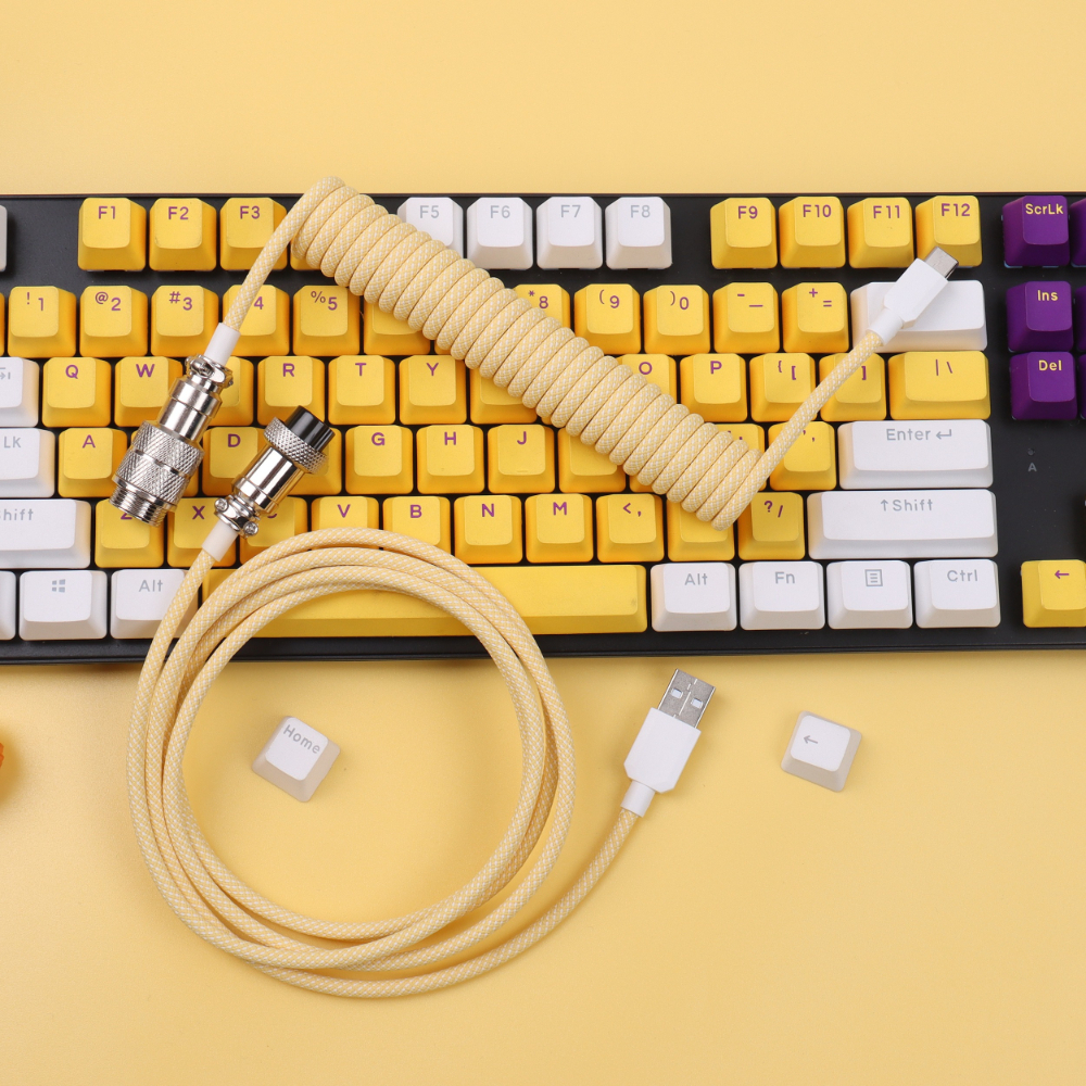 Coiled Cable Keyboard USB Type - Gaming Keyboard Types avis et prix
