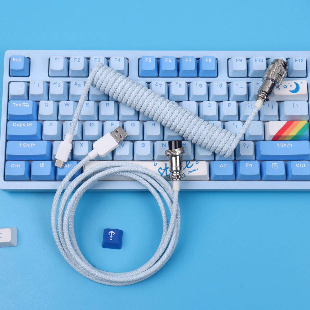 Coiled Cable Keyboard USB Type - Gaming Keyboard Types avis et prix