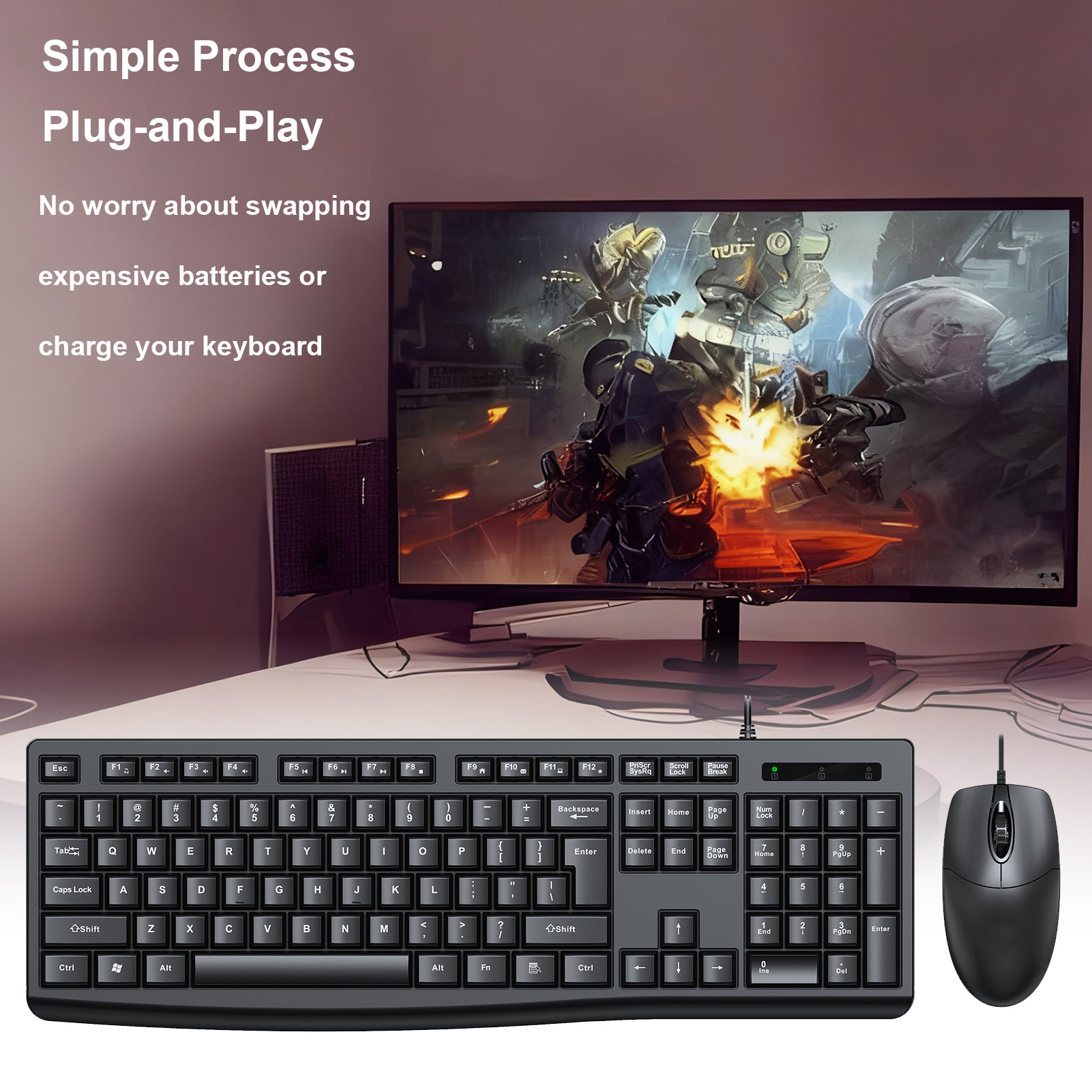 T650 Keyboard Mouse Combo USB  - Gaming Keyboard Mouse Set avis et prix