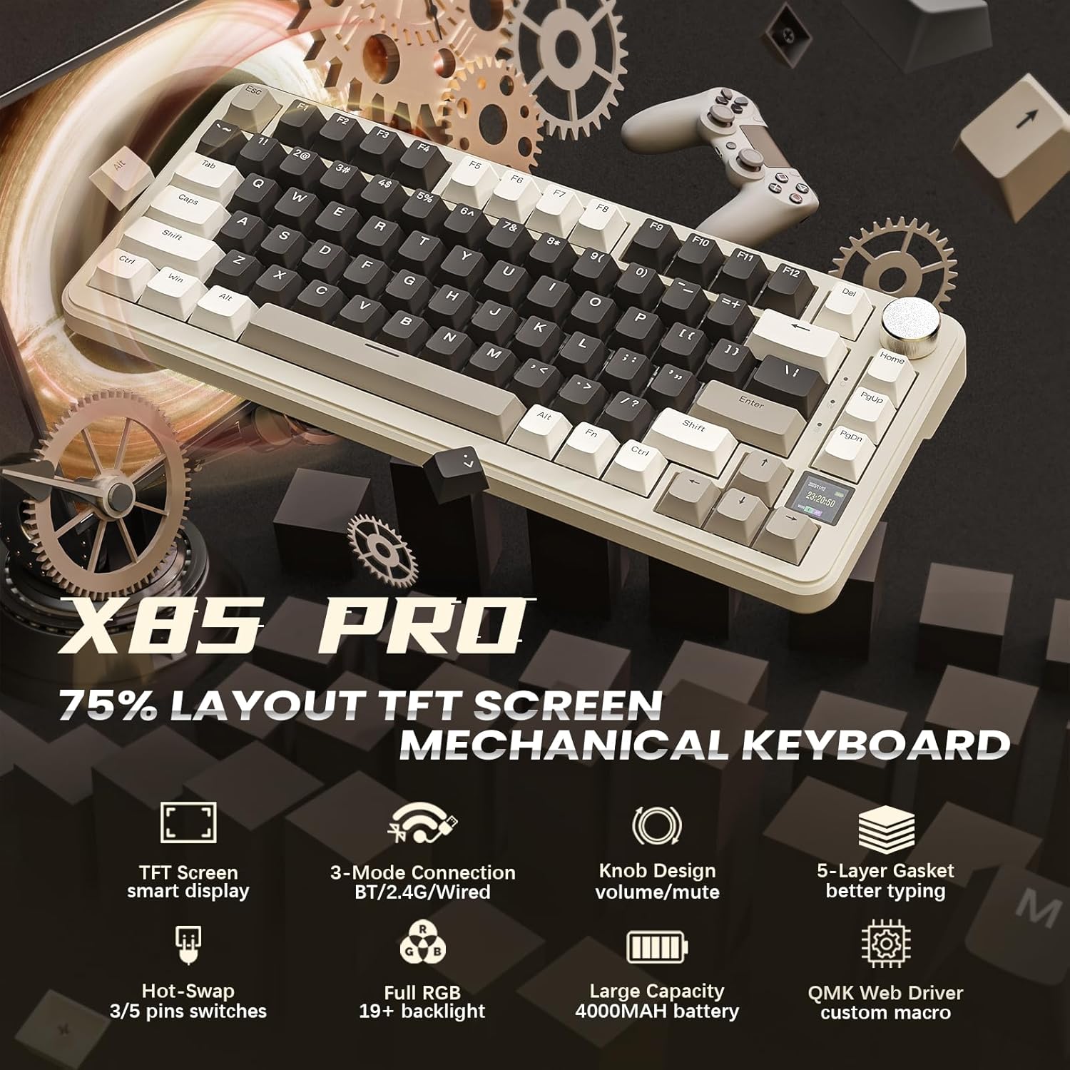ATTACK SHARK X85Pro 75% Triple - Keyboard Gaming Mac avis et prix