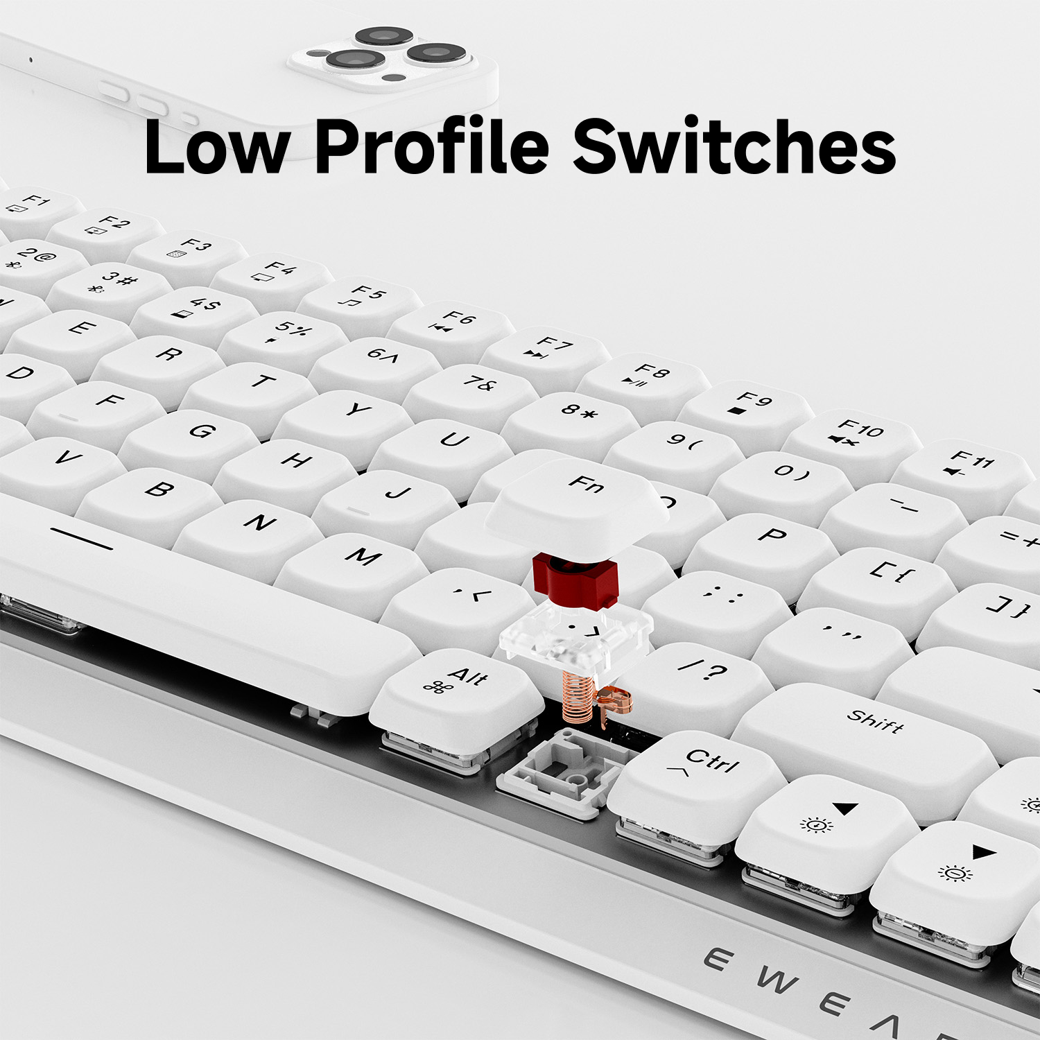 EWEADN 84 Keys Tri-Mode Low Pr - Gaming Keyboard Ergonomic avis et prix