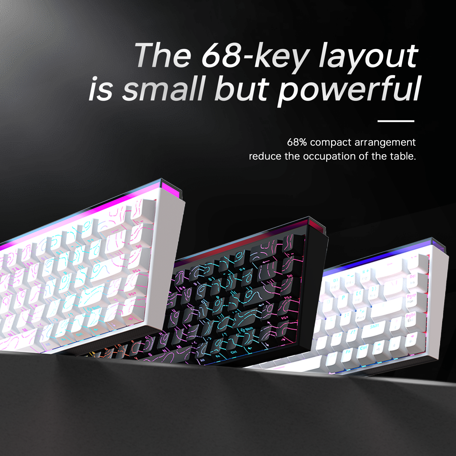 New Ajazz Nacodex Nk68 Mechani - Keyboard Gaming Transparent avis et prix