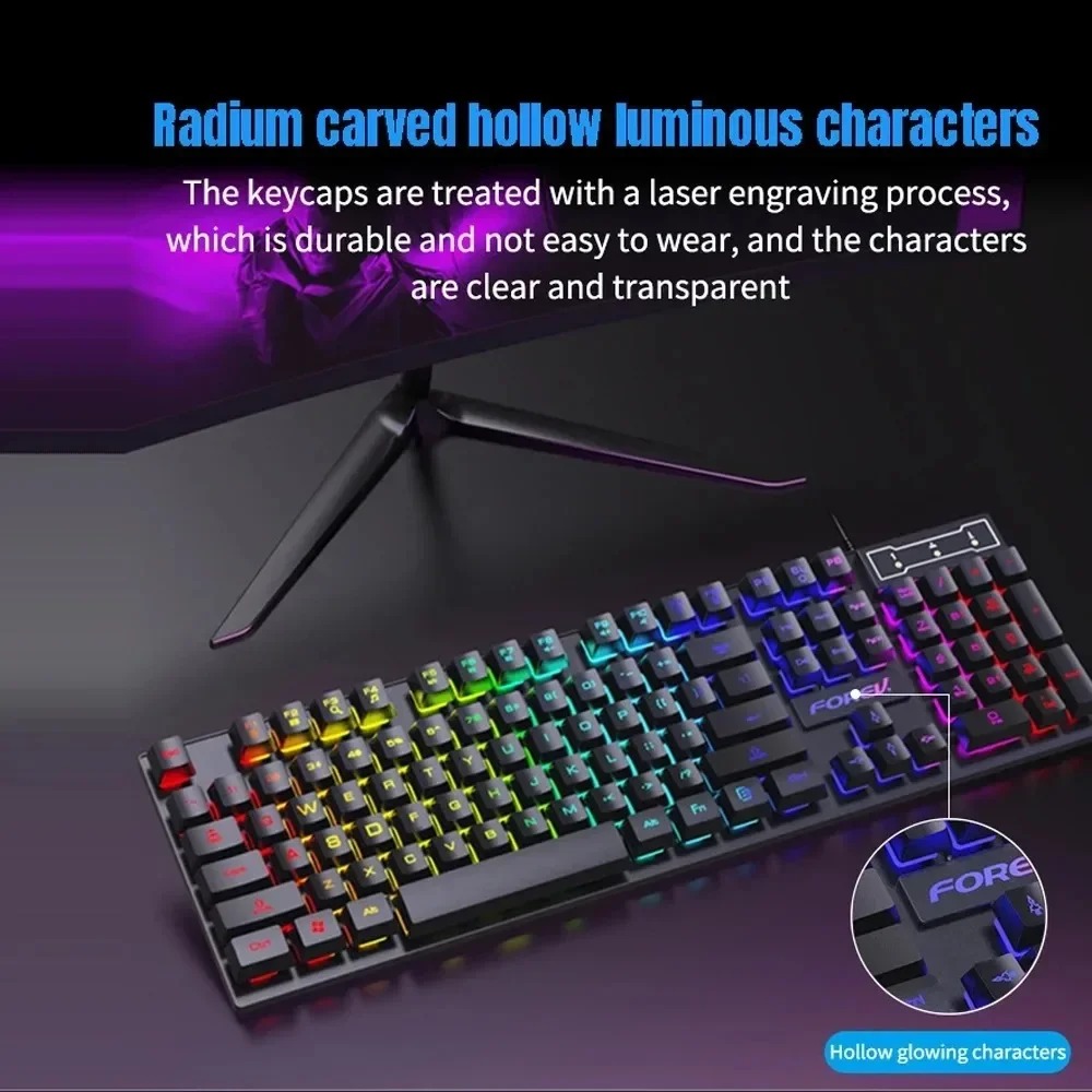 Kebidumei 104 key Backlit Mech - Keyboard Mouse Bundle Gaming avis et prix