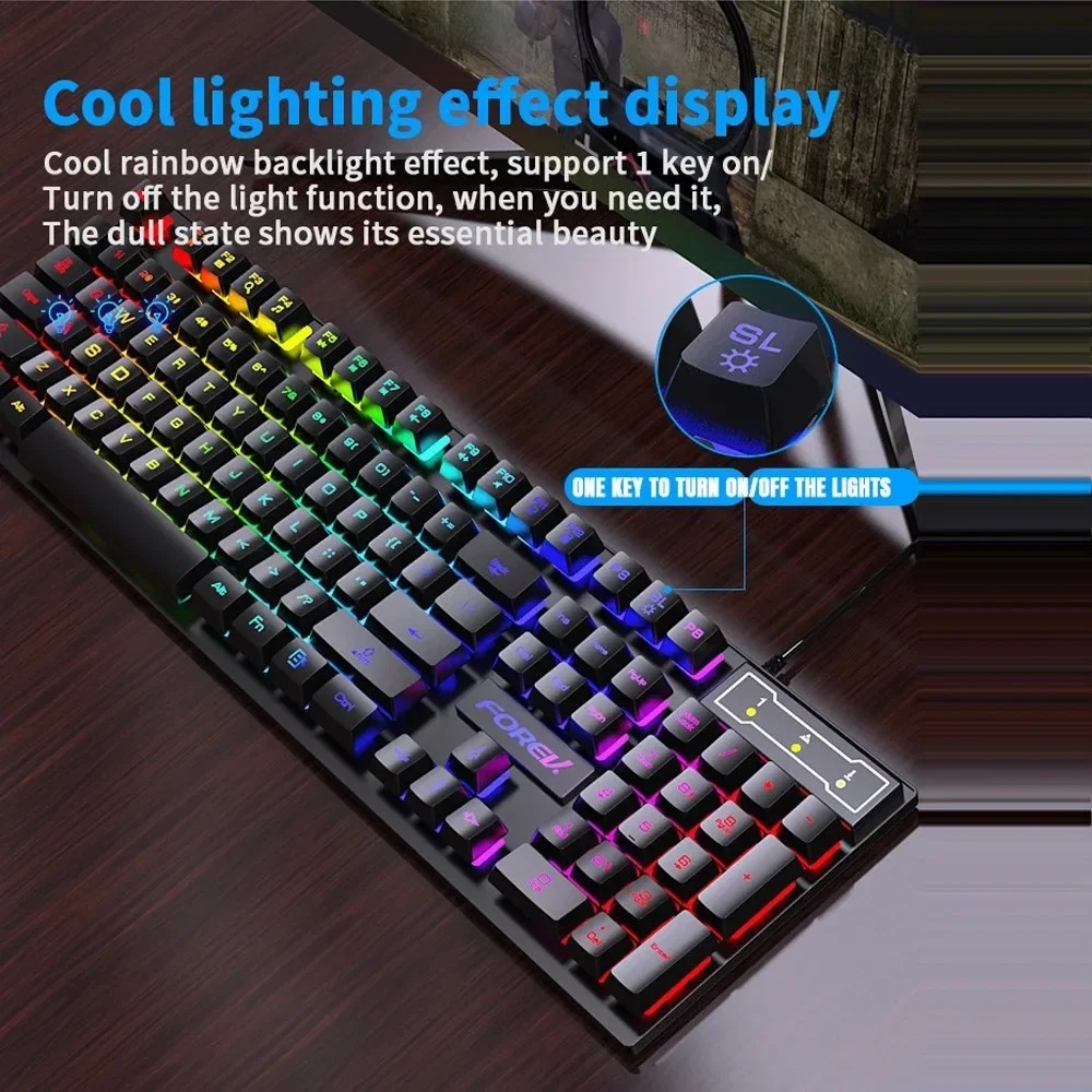 Kebidumei 104 key Backlit Mech - Keyboard Mouse Bundle Gaming avis et prix