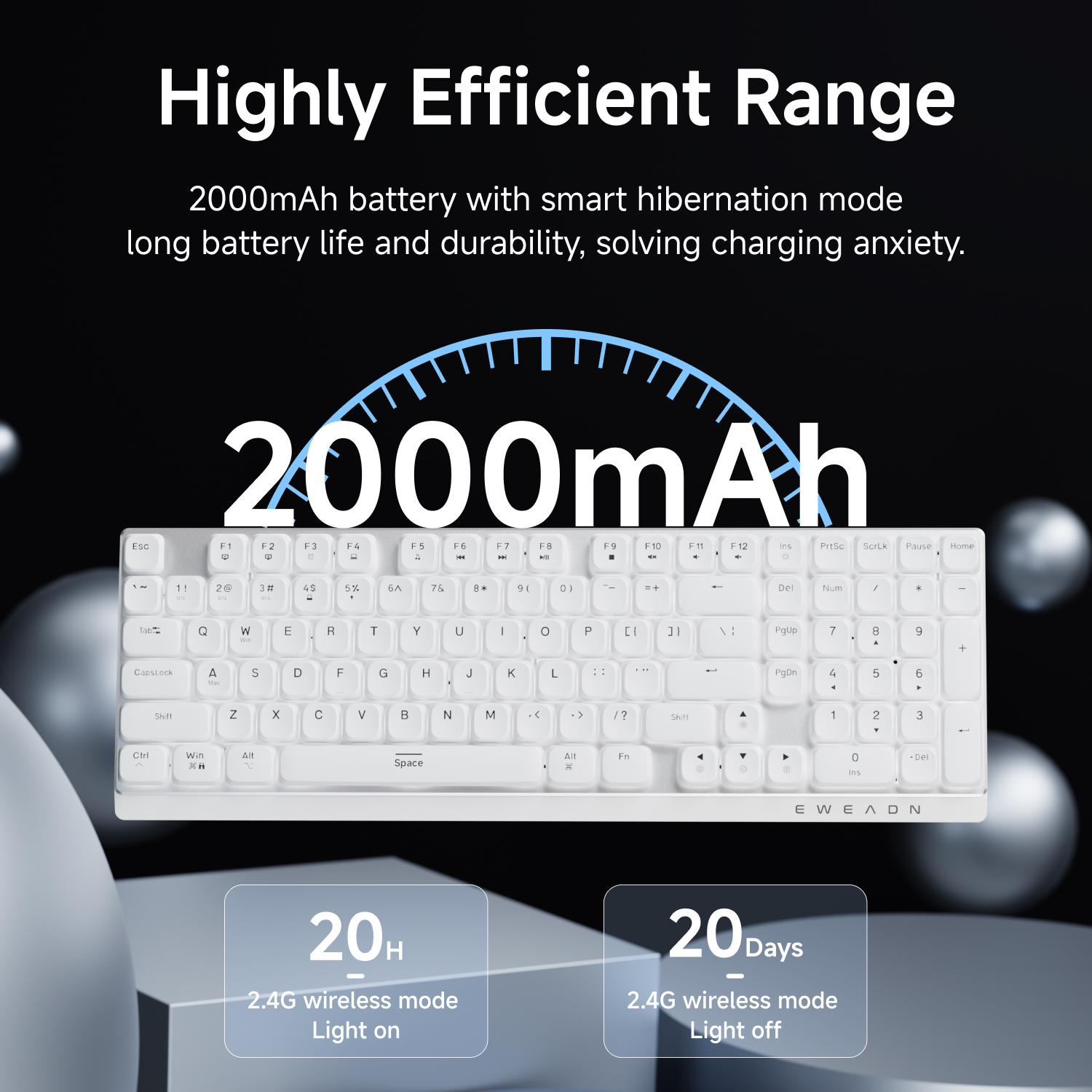 EWEADN Wireless Low-Profile Me - Gaming Keyboard Ergonomic avis et prix