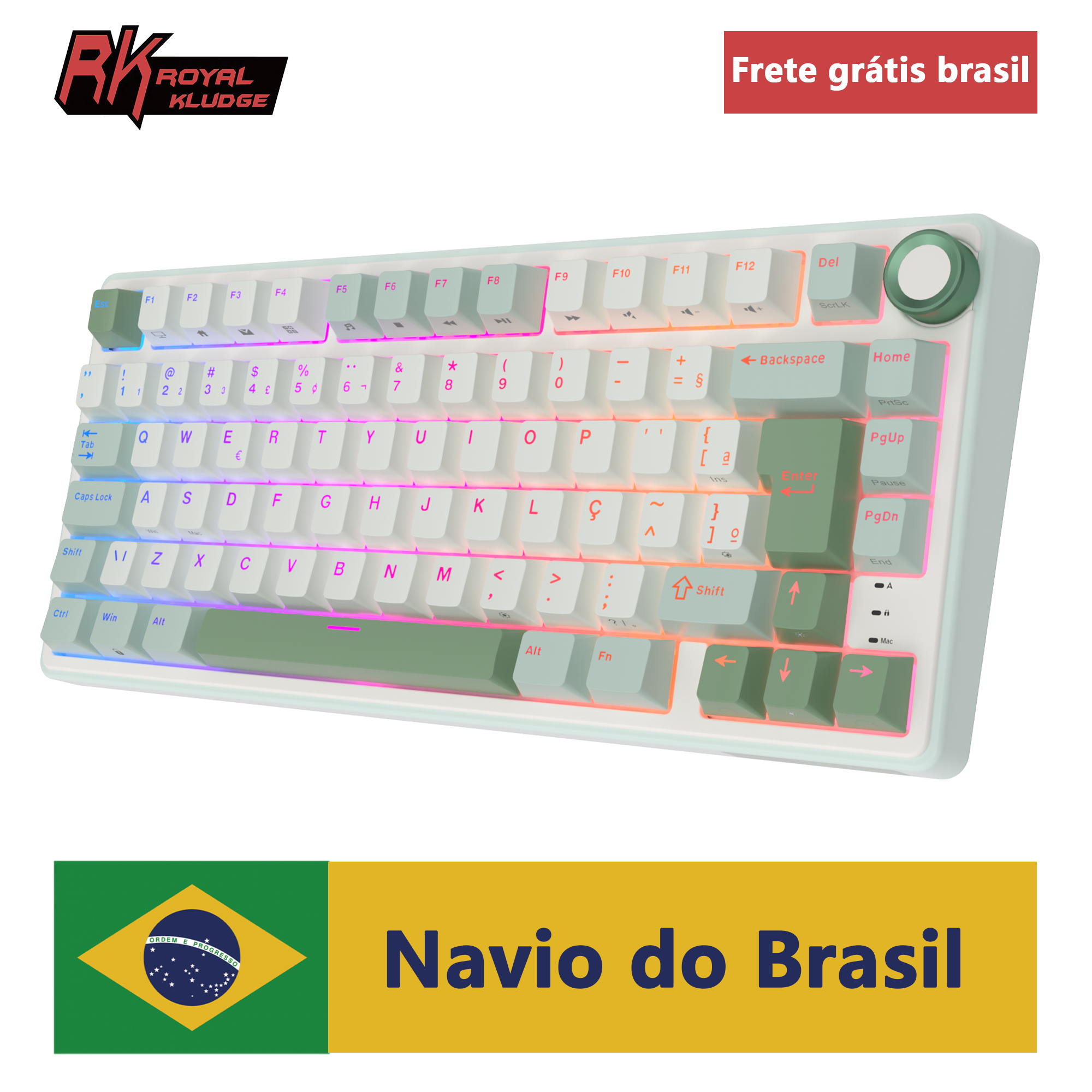 Royal Kludge RK R75 Brazilian  - Gaming Keyboard Mobile avis et prix