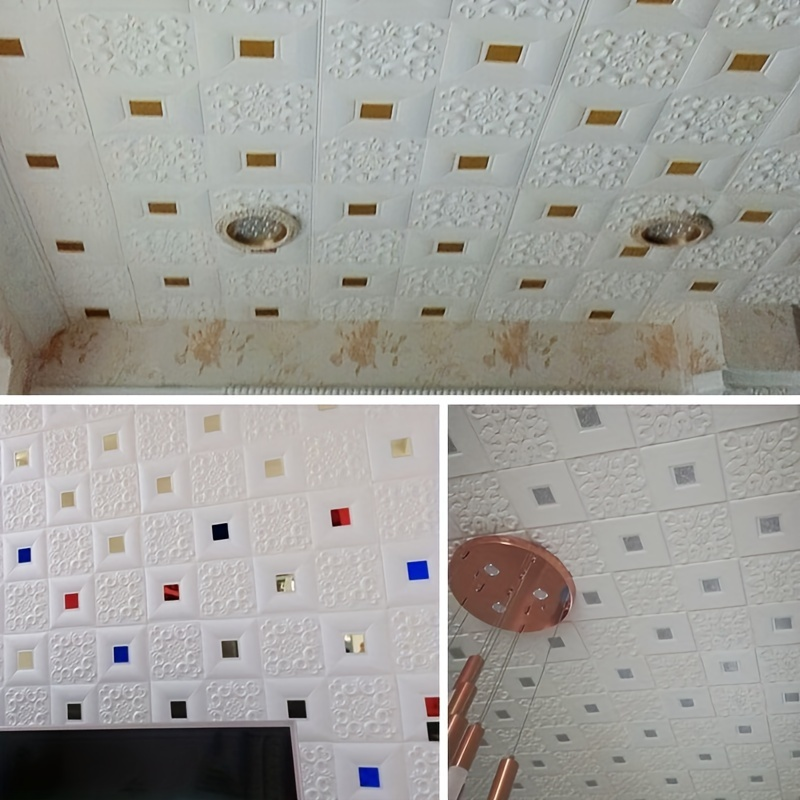 10Pcs 70x70cm Big Size Ceiling - Pe Foam Sheet avis et prix