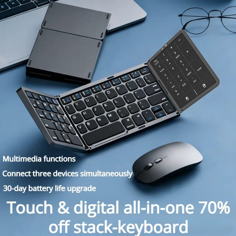 New Three-Fold Folding Bluetoo - Gaming Keyboard Non Mechanical avis et prix