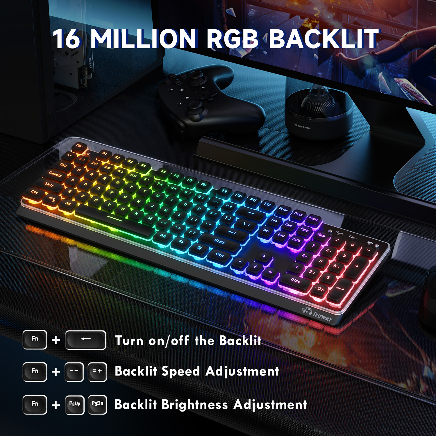 ZIYOULANG M104 Tri Mode Wirele - Keyboard Gaming Mac avis et prix