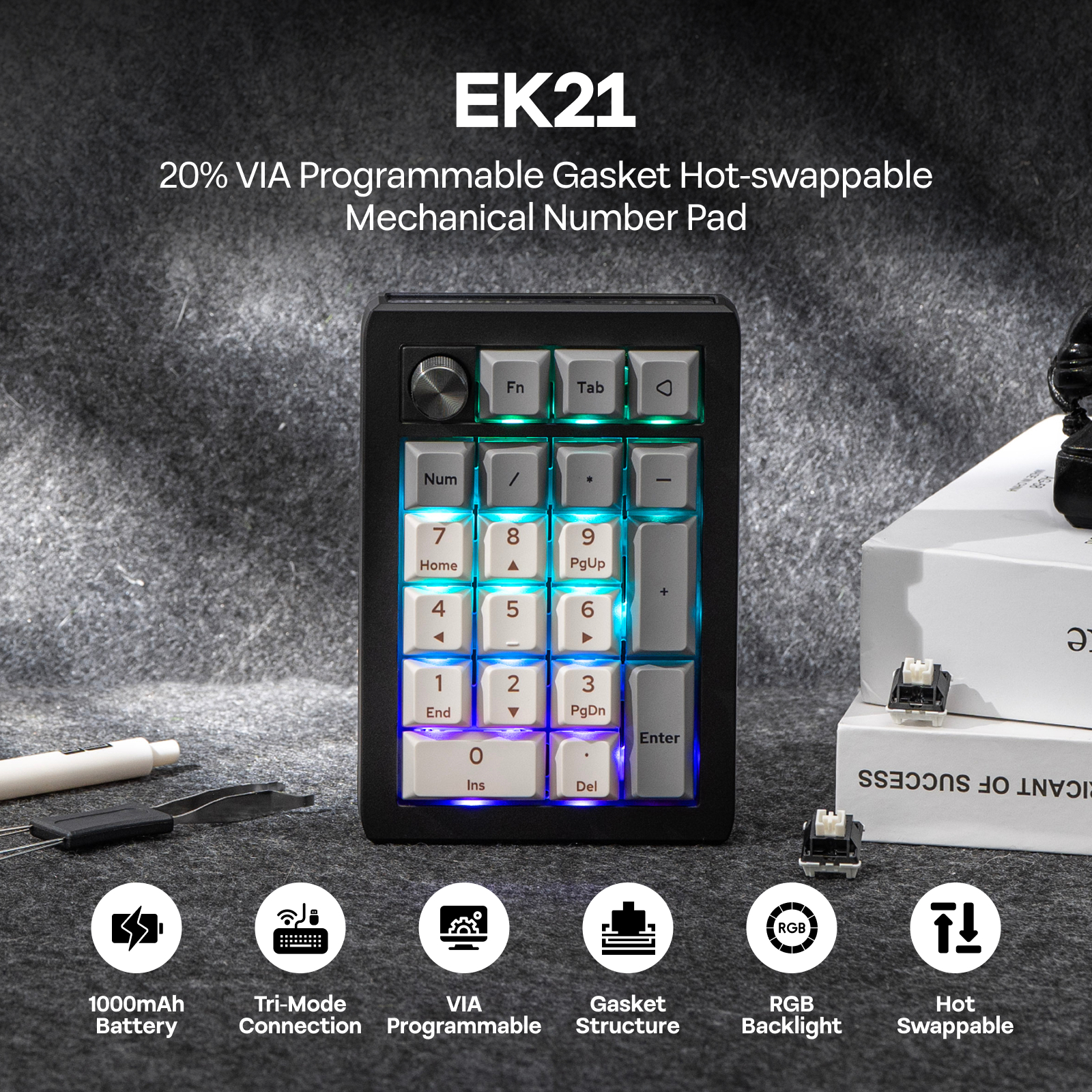 EPOMAKER EK21 VIA 20% Gasket W - Keyboard Gaming Mac avis et prix